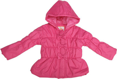 

612 League Full Sleeve Solid Baby Girls Jacket, Pink