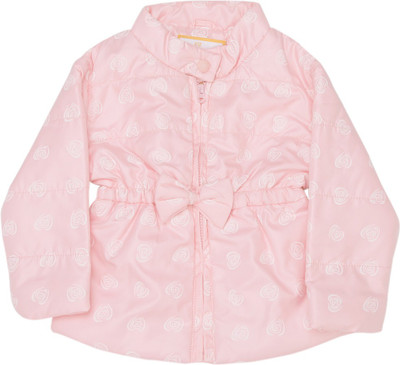 

612 League Full Sleeve Printed Baby Girls Jacket, Lt pink