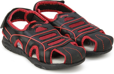 

KITTENS Boys Velcro Sports Sandals(Black, Black;red
