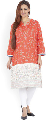 

People Casual Printed Women' Kurti(Orange