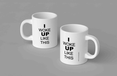 

Unique Gallery I Woke Up Like This Ceramic Mug(325 ml), White