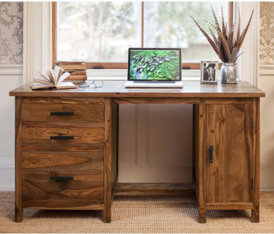 

The Attic Solid Wood Study Table(Free Standing, Finish Color - Honey)
