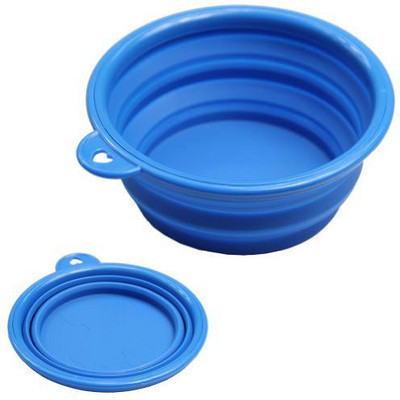 

MERA PUPPY FBMP202 Travel Foldable Silicone Pet Bowl(500 ml Blue)