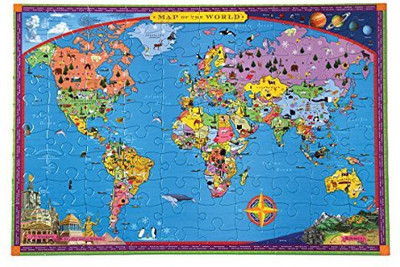 

eeBoo World Map Puzzle(100 Pieces)