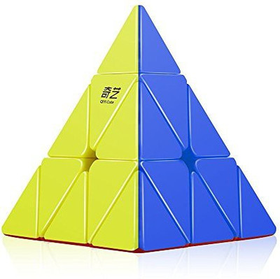 

D-Fantix Qiyi Pyraminx Stickerless Speed Cube Triangle Magic Cube Puzzle(1 Pieces)