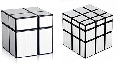 

D-Fantix Shengshou Cube Mirror 2X2 3X3 Unequal Cube Mirror Blocks Puzzle Games Toys Christmas Gifts For Kids Bundle ( Silver )(1 Pieces)