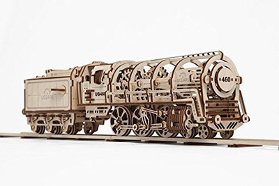 

Ugears Locomotive With Tender Mechanical 3D Puzzle Diy Wooden Construction Set(1 Pieces)