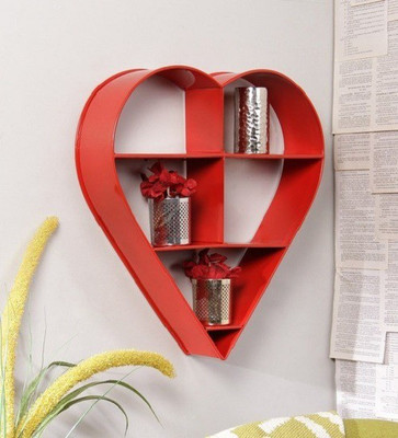 

Qesyas Iron Wall Shelf(Number of Shelves - 1, Red)