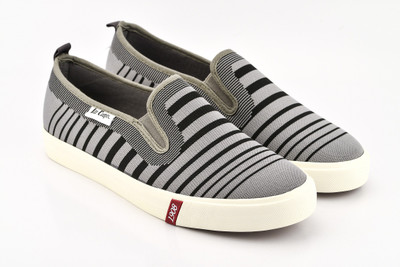 

Lee Cooper Canvas Loafers For Men(Grey, Grey/black