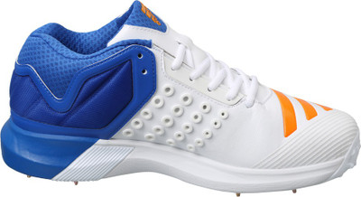 

ADIDAS ADIPOWER VECTOR MID Cricket Shoes For Men(White, Blue, Ftwwht/borang/blue