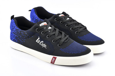 

Lee Cooper Canvas Sneakers For Men(Black, Black/blue