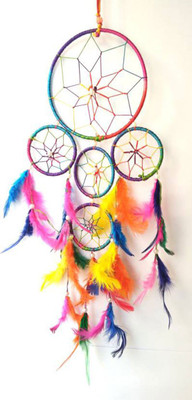

Atharv Enterprises Dream Catcher Decorative Showpiece - 20 cm(Wool, White)