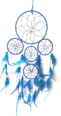 

Atharv Enterprises Dream Catcher Decorative Showpiece - 20 cm(Wool, Blue)