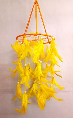 

Atharv Enterprises Dream Catcher Decorative Showpiece - 20 cm(Wool, Yellow)