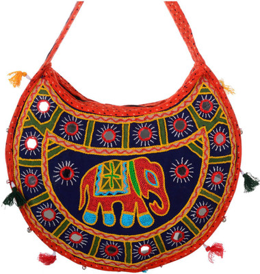 

Paradox Women Casual Orange Cotton Sling Bag