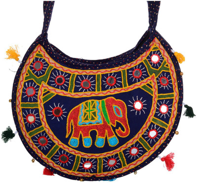 

Paradox Women Casual Blue Cotton Sling Bag