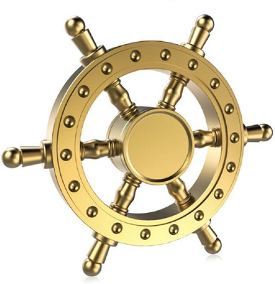

Mayatra's Spacerail Detachable Pirate Wheel Brass Metal Fidget Hand Spinner (Gold)(Gold)