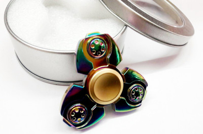 

Krypton Rainbow High Speed Fidget Spinner Cool Look Fast Spin Minimum 2 Mints Toy(Multicolor)