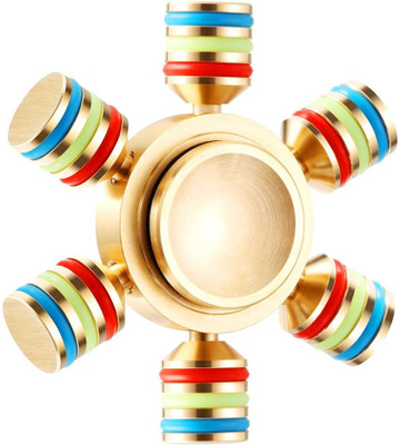 

HEER 6 Leaves 3 Color Spinner Finger Spinner Toy With Metal (HCCD ENTERPRISE)(Gold)