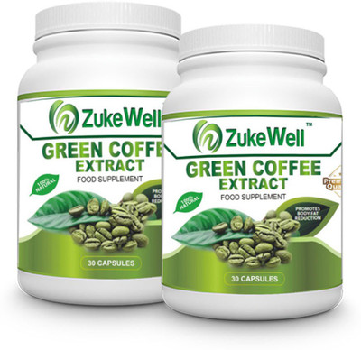 

Zukewell Green Coffee Beans Extract (50% CGA) for Weight Management- Pure Veg Capsules Pack of 2(30 No)