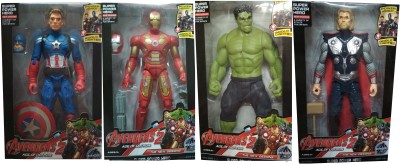 

HALO NATION Avenger Action Hero's Collection HULK , Thor ,Iron Man ,Captain America(Multicolor)