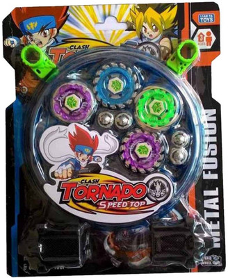 

vbenterprise Multicolor Tornado Metal Fusion Beyblade - 4 Pcs(Multicolor)