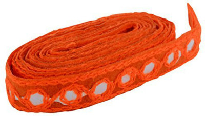 

GOELX AM Fashion Mirror Laces in Orange Color for dress/sarees/caps/bags/decorations/ borders, crafts, any many more.. Pack of 2 meters