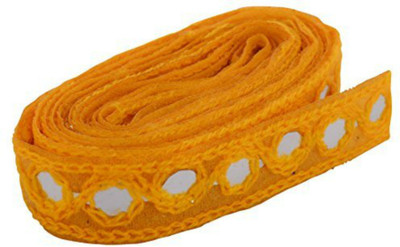 GOELX AM Fashion Mirror Laces in Yellow Color for dress/sarees/caps/bags/decorations/ borders, crafts, any many more.. pack of 2 meters available at flipkart for Rs.249