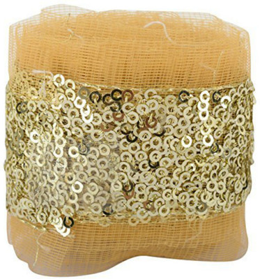 

GOELX AM Fashion Sequin Net Laces for dress/sarees/caps/bags/decorations/ borders, crafts, any many more.. pack of 2 meters