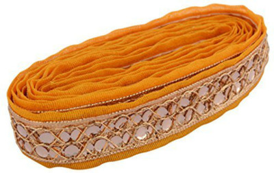 GOELX AM Fabric Fashion Zari Lace Yellow for dress/sarees/blouses,suits,caps/bags/decorations/ borders, crafts, any many more..Pack of 2 meters (View amazon detail page) available at flipkart for Rs.249
