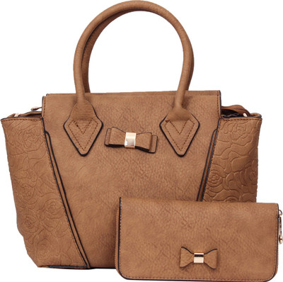 

The Ethnic Wears Textured Shoulder Bag(Brown, 14 inch)