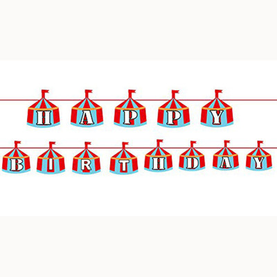 

PARTY PROPZ CIRCUS BIRTHDAY DECORATION/HAPPY BIRTHDAY BANNER SET OF 1/CIRCUS PARTY SUPPLIES Banner(5 ft, Pack of 1)