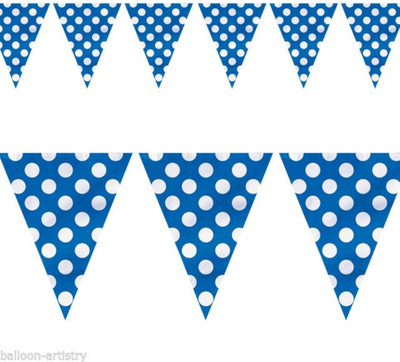 

Funcart Royal Blue Polka dot flag Banner(78 ft, Pack of 1)
