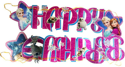 

Funcart Happy Birthday Frozen Letter Banner(78 ft, Pack of 1)
