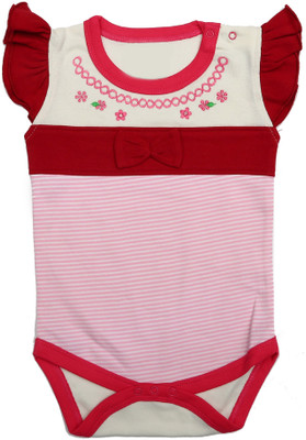 KABOOS Baby Girls Pink Bodysuit