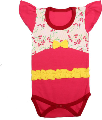 KABOOS Baby Girls Pink Bodysuit