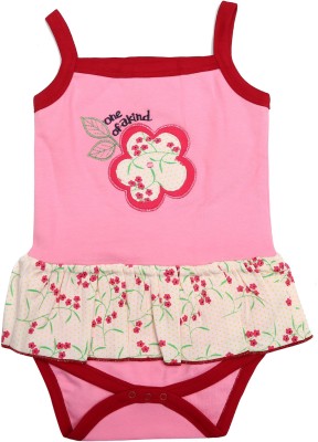 KABOOS Baby Girls Pink Bodysuit