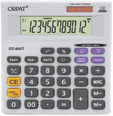 

Orpat OT-400 12 Digits With 120 Steps Basic Calculator(12 Digit)