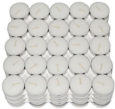 24x7 Premium Tea Light Candles White ~ Set Of 100 Pieces. Ideal For Romantic Dinners or Special Guests . Creates a Perfect Ambience. Size 1.5 in Dia (3.8 cm) Candle(White, Pack of 100)