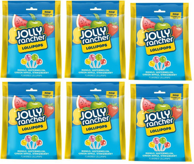 

Hershey's Jolly Rancher Candy Lollipop Mixed Fruit Lollipop(Pack of 6)