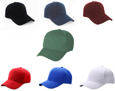 FashMade Solid Sports/Regular Cap Cap(Pack of 7)