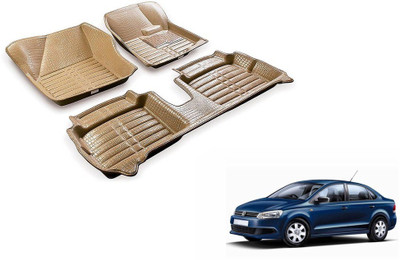 Accedre Leather 5D Mat For  Volkswagen Vento(Beige)