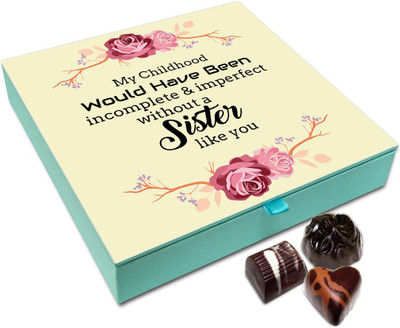 

Chocholik Rakshabandan Gift Box - Sister Like You Chocolate Box For Brother / Sister - 9pc Truffles(108)