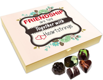 

Chocholik Friendship Gift Box - Friendship Are Tied With Heartstrings Chocolate Box For Friends - 20pc Truffles(240 g)