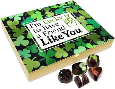 

Chocholik Friendship Gift - Lucky To Have A Friend Like You Chocolate Box For Friends - 20 Pc Truffles(240 g)