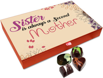 

Chocholik Raksha-bandhan Gift Box - Sister Is Always Second Mother Chocolate Box For Brother / Sister - 12pc Truffles(144 g)