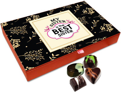 

Chocholik Rakshabandan Gift Box - Best Sister Chocolate Box For Brother / Sister - 12pc Truffles(144 g)
