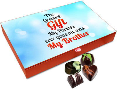 

Chocholik Rakshabandan Gift Box - The Greatest Gift Parents Ever Gave Chocolate Box For Brother / Sister - 12pc Truffles(144 g)
