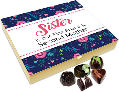 

Chocholik Raksha-bandhan Gift Box - Sister is Our First Friend Chocolate BOX For Brother / Sister - 20pc Truffles(240 g)