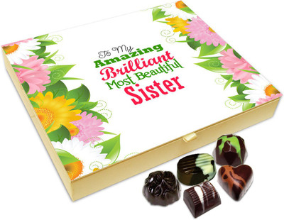 

Chocholik Rakshabandan Gift Box - To My Amazing Brilliant Sister Chocolate Box For Brother / Sister - 20pc Truffles(240 g)